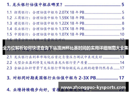 全方位解析如何快速查询下庙澳洲杯比赛时间的实用详细指南大全集